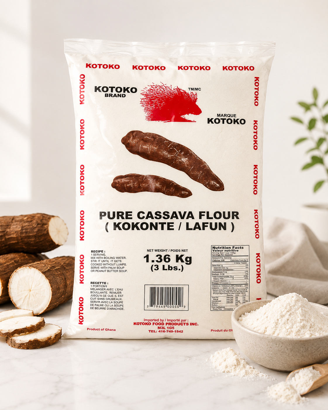 Kotoko Pure Cassava Flour 3Lb